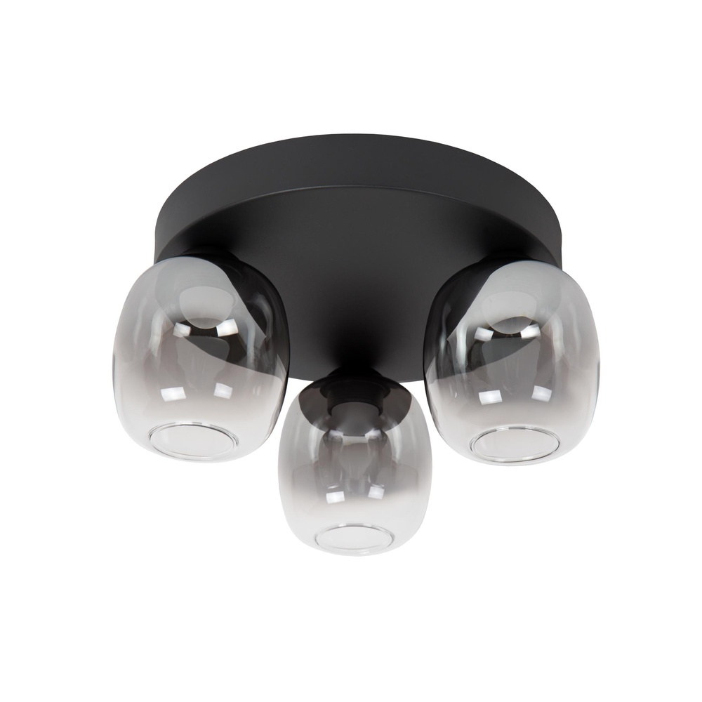 Lucide 3-lichts plafondlampTamino zwart - 74119/15/30
